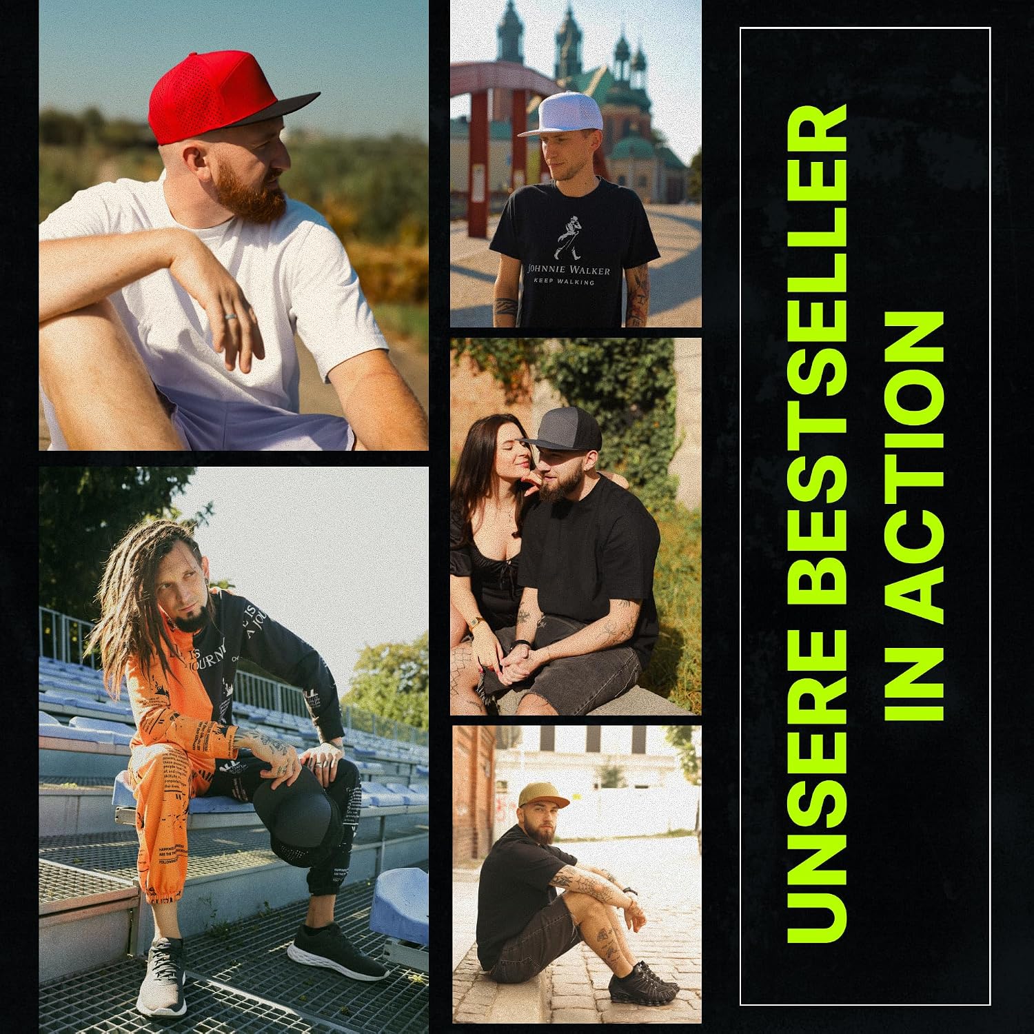Thumbnail 2 de as ULTIMATE Snapback Cap für Herren & Damen – wasserabweisende Basecap mit Größenverstellung