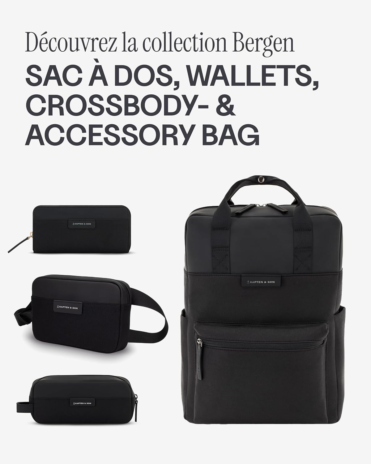 Detalle de Kapten & Son Bergen Pro Wallet L All Black
