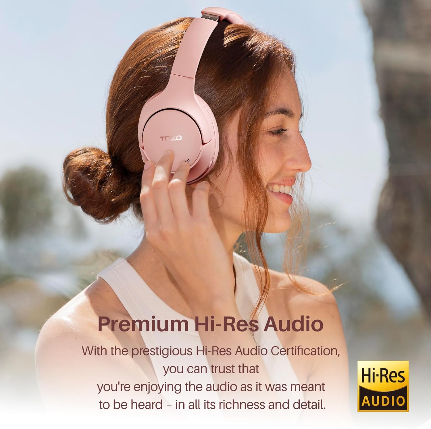 Detalle de TOZO HT2 Hybrid ANC Headphones review