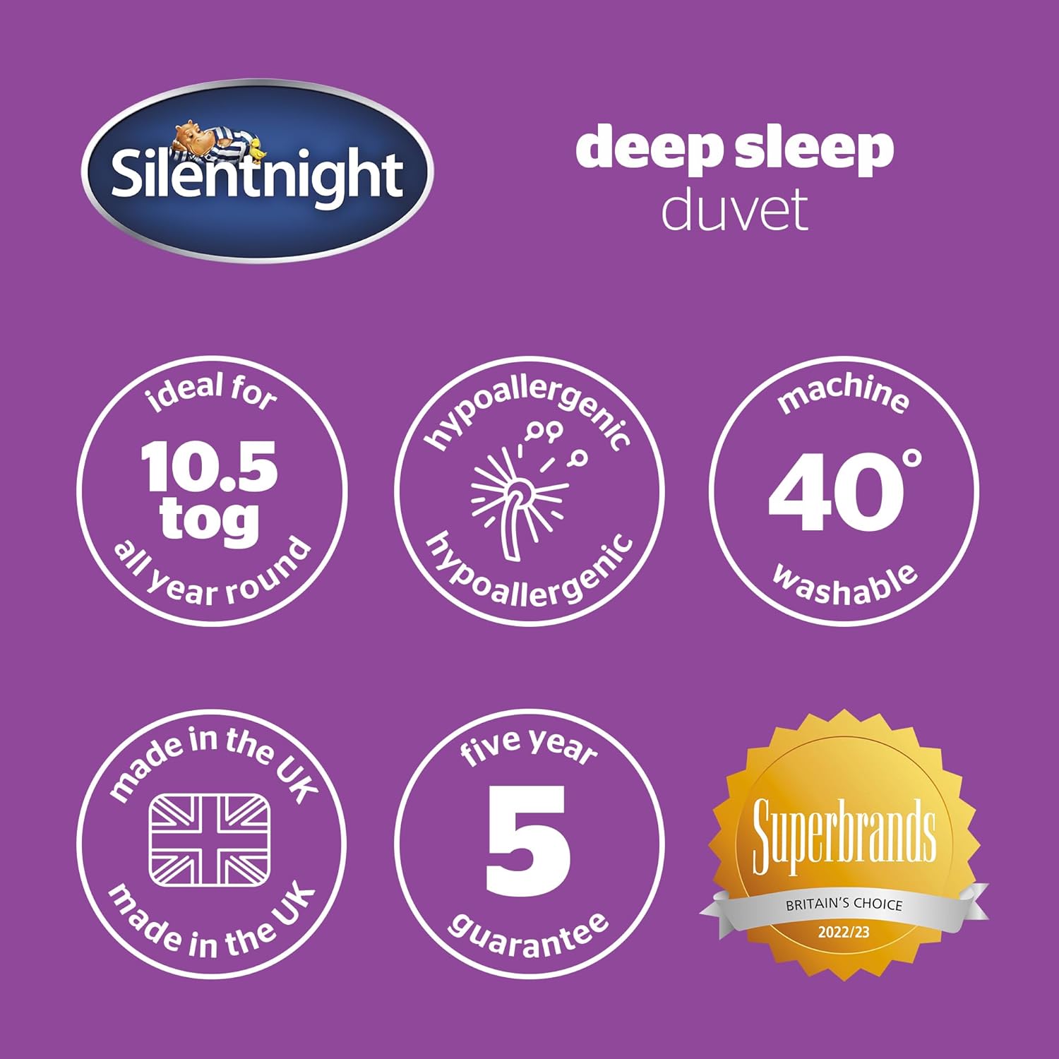 Thumbnail 6 de Silentnight Deep Sleep 10.5 Tog Duvet – All Year Round King Size