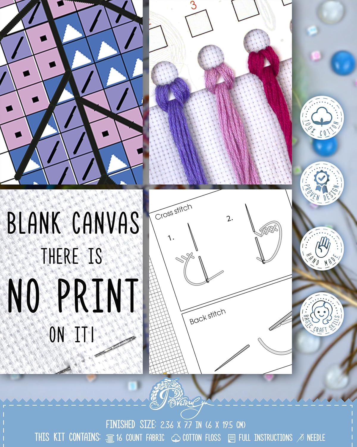 Thumbnail 2 de Povitrulya Dreamcatcher counted cross stitch kit 16 📚