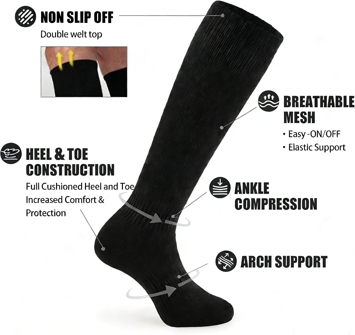 Thumbnail 3 de GRAPMKTG Knee-High Athletic Socks 3-Pack