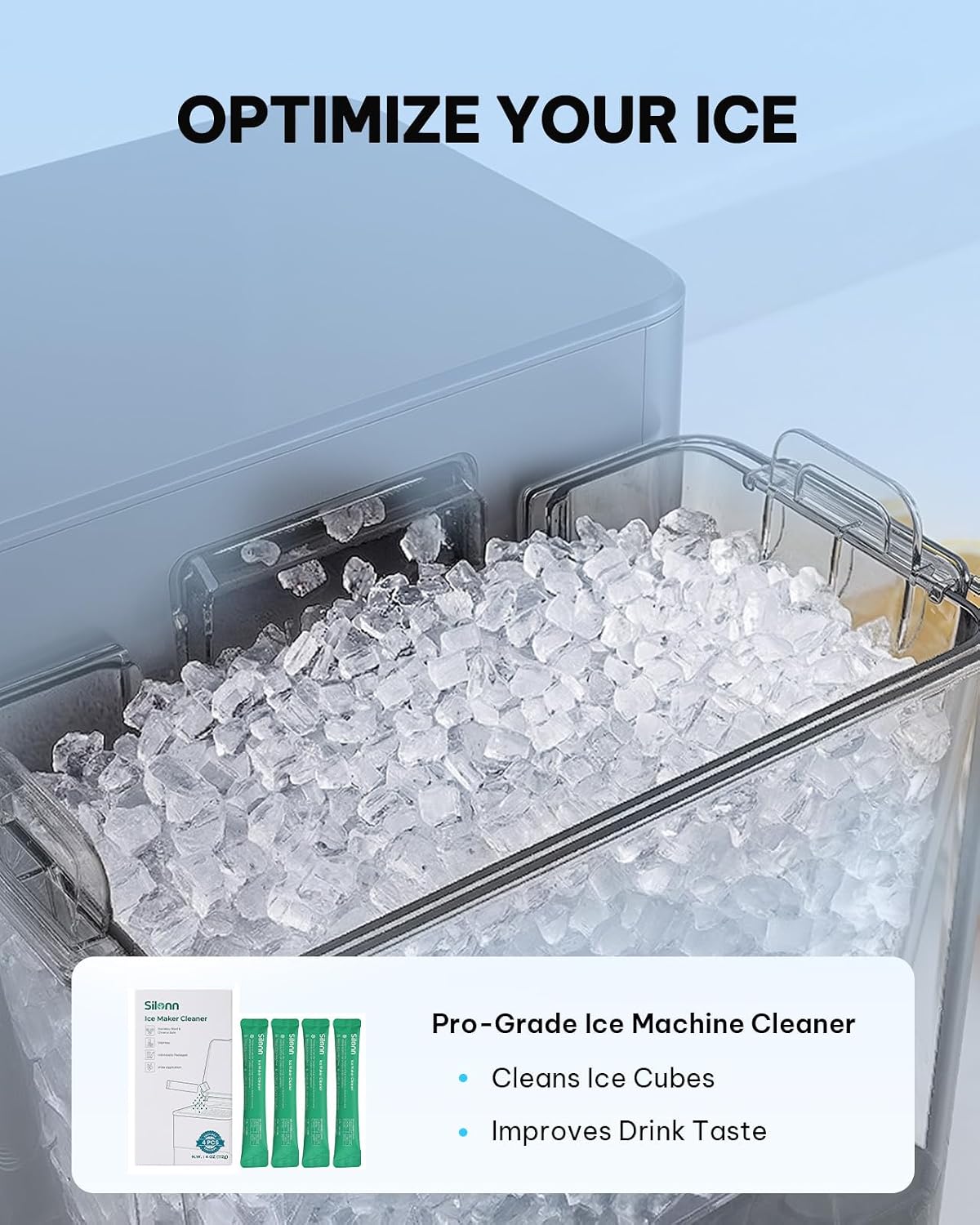 Thumbnail 5 de Silonn SLIM41T-V-US-0914 Nugget Ice Maker with App and Voice Control