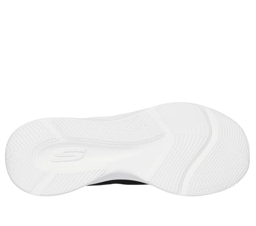 Detalle de Skechers Skech-Lite Pro 2.0 Everyday Pace para mujer: tenis veganos, lavables y con espuma viscoelástica en ribete blanco y malla negra