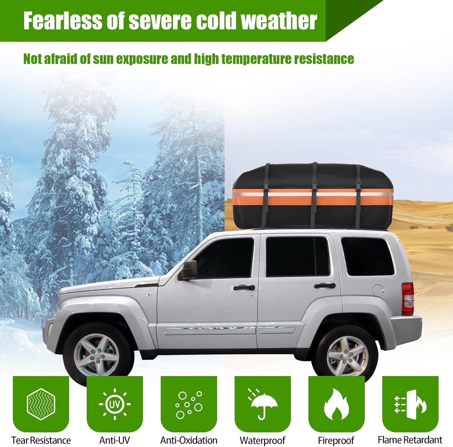 Thumbnail 6 de Signstek Car Roof Bag 21 Cubic Feet: Large Waterproof Rooftop Cargo Carrier for Any Car