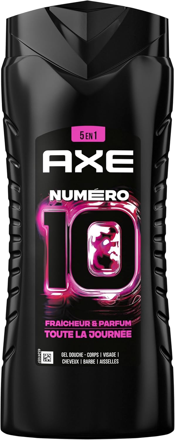 Detalle de AXE Gel Douche Homme 5en1 Numéro 10 – Lot de 2x250 ml, Pamplemousse & Menthe Aquatique