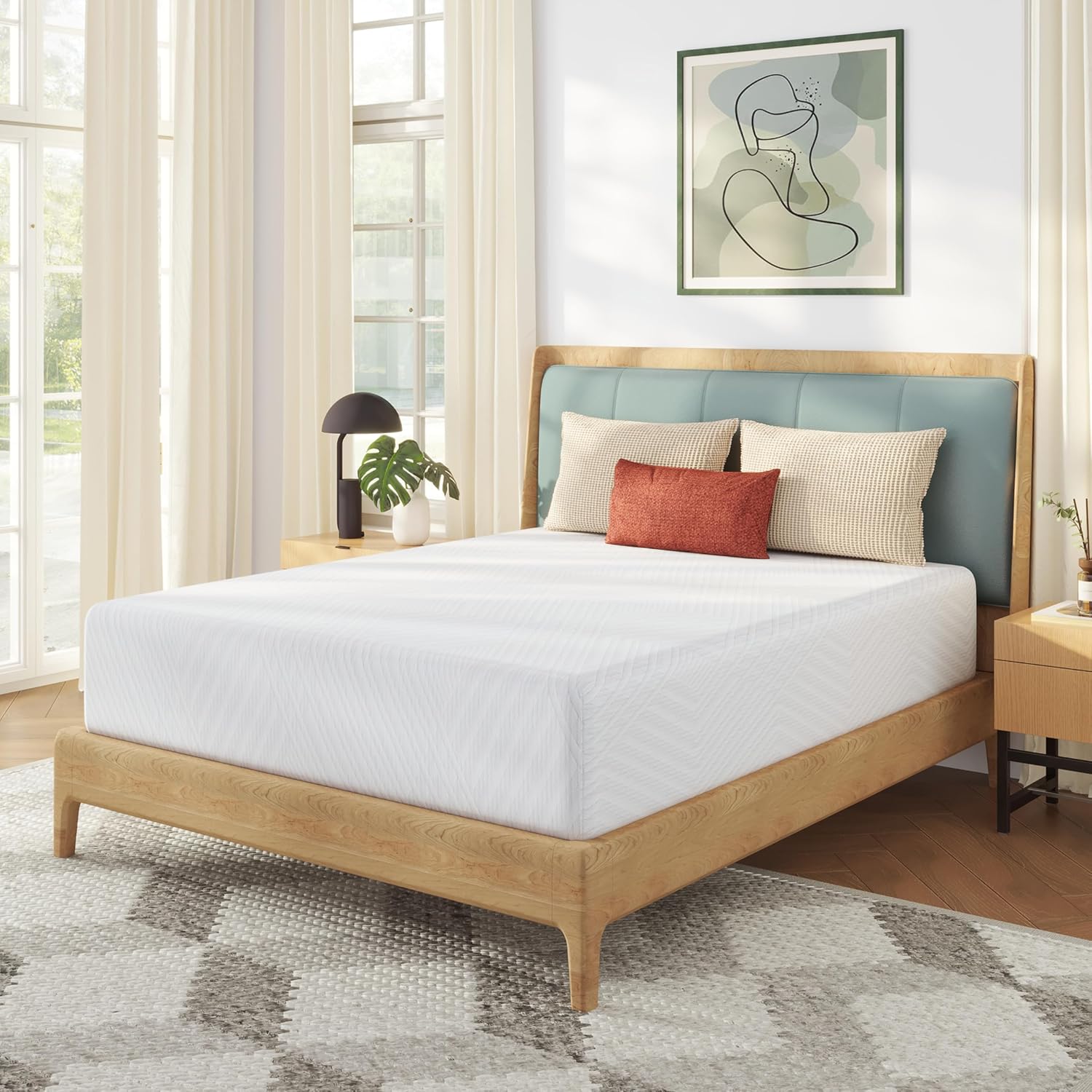 Detalle de MLILY Queen 8-Inch Memory Foam Mattress, Medium-Firm, Made in USA