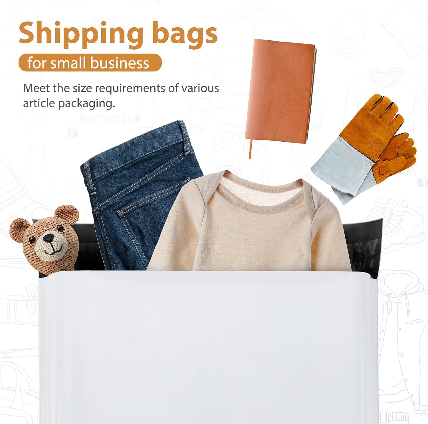 Thumbnail 1 de METRONIC Poly Mailers 19x24, 100-Count White Self-Seal Shipping Bags