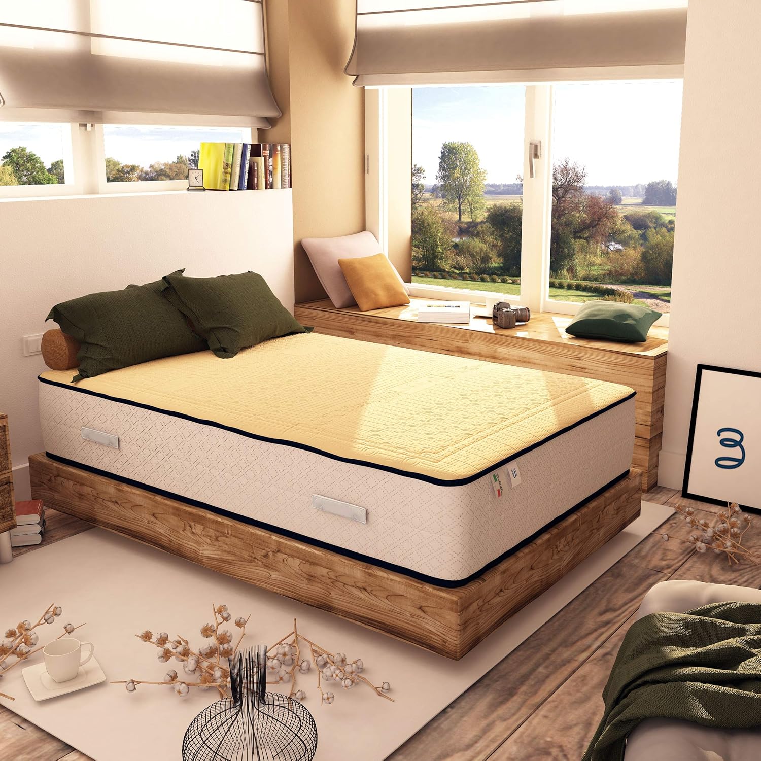 Thumbnail 1 de Baldiflex Emporio Materasso Singolo 105x200 cm in Lattice e Memory anallergico sfoderabile (altezza 30 cm)