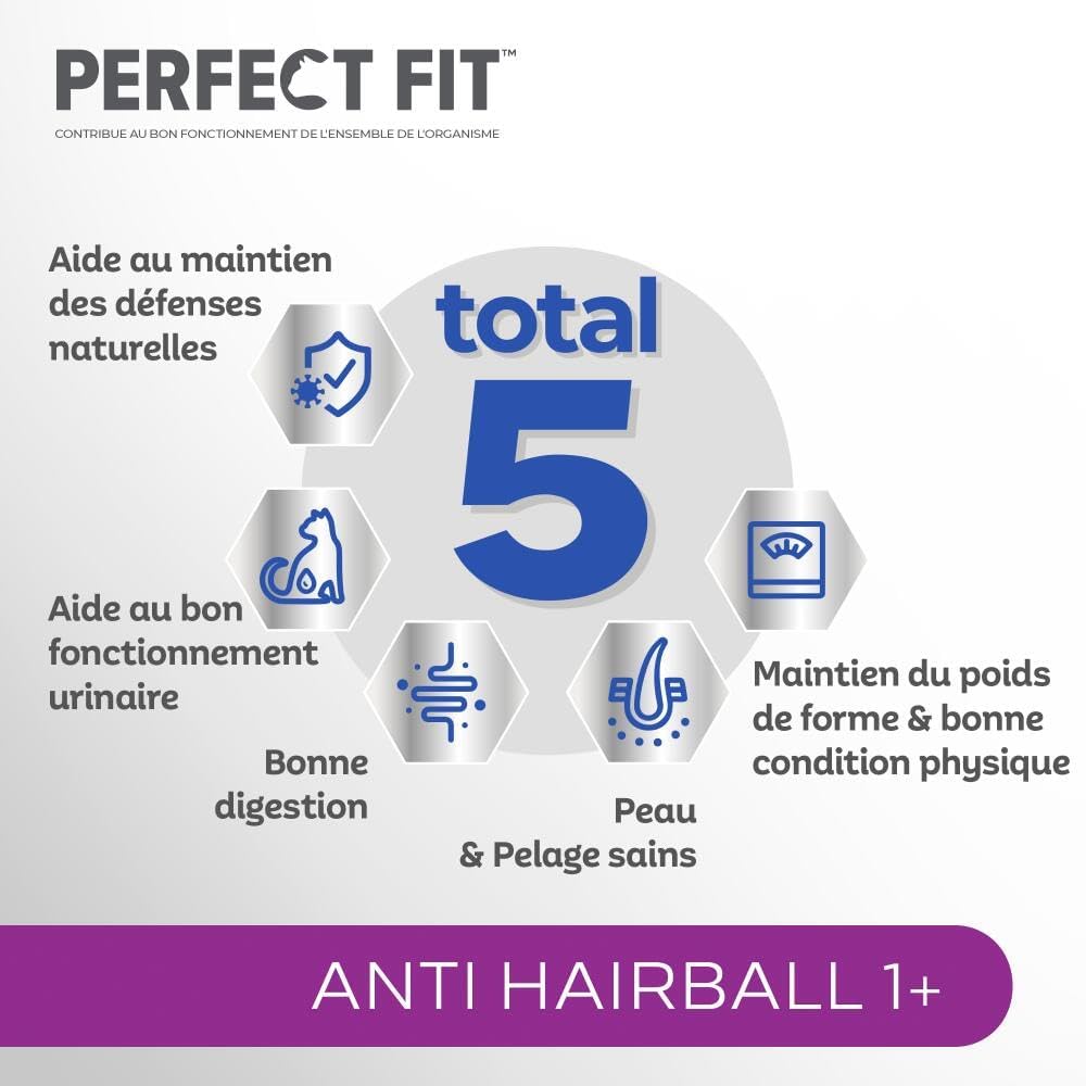 Detalle de PERFECT FIT Adulte 1+ Croquettes pour chat adulte – Pour chat stérilisé, 1,4 kg (lot de 5)