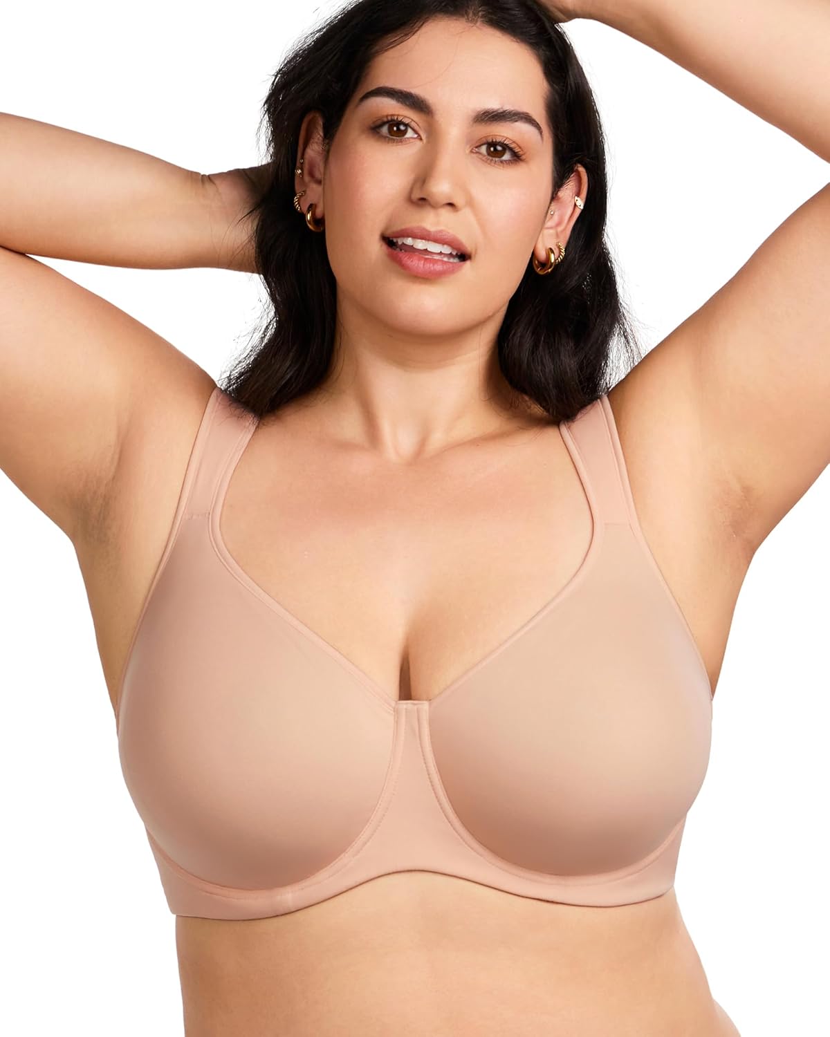 Thumbnail 1 de HSIA Minimizer Full Coverage Plus Size Unlined Underwire Smooth Bra (Joan Ultimate Soft)