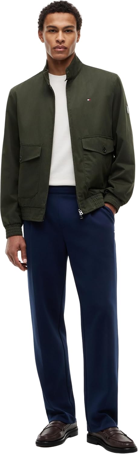 Detalle de Tommy Hilfiger Cotton Harrington MW0MW42507: la giacca uomo in cotone in stile Harrington