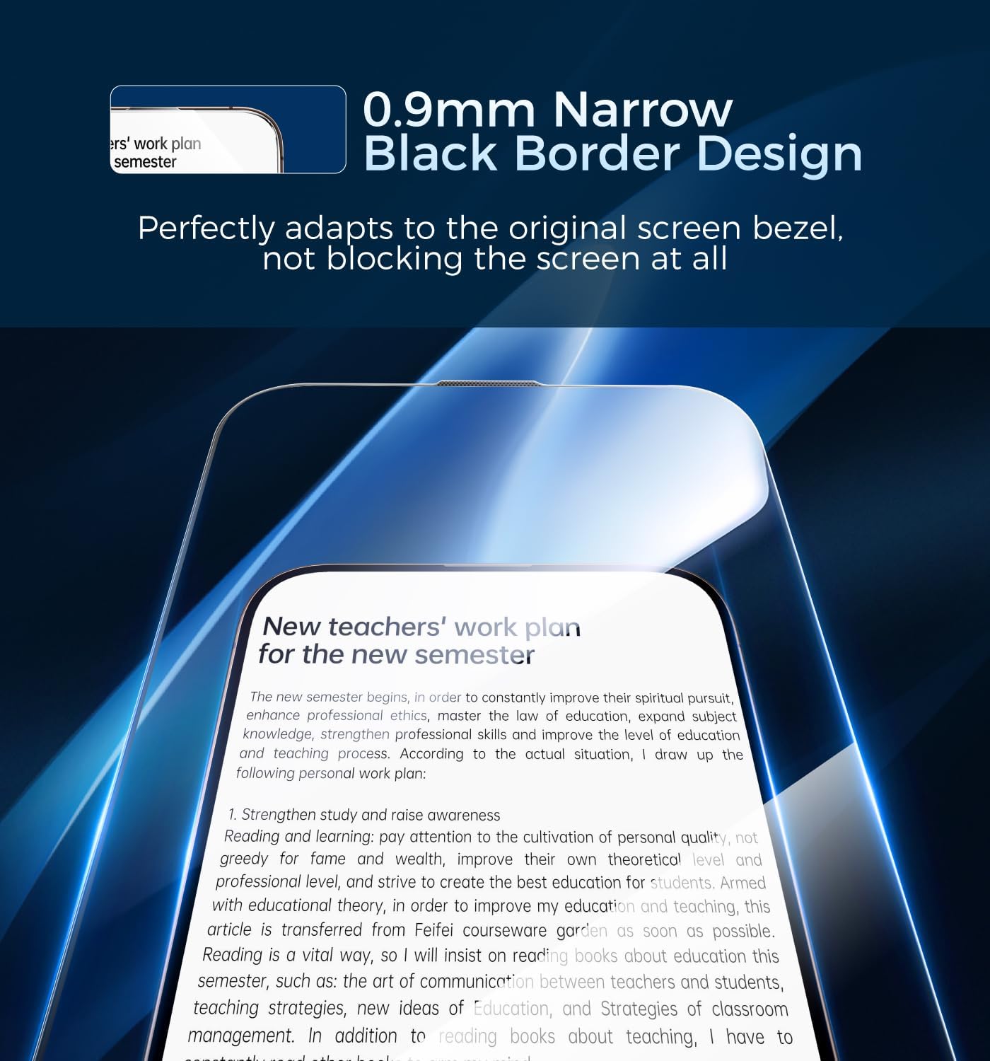 Detalle de Magic John 3rd Gen 6.9-inch iPhone 16 Pro Max Screen Protector (2 Pack) — HD Clear, Shatterproof Tempered Glass