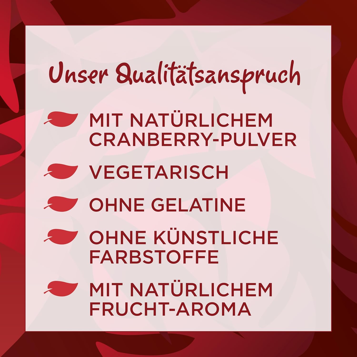 Detalle de Cranberry Gummibärchen 3in1 mit D-Mannose und Vitamin C (60 Stück) – als Alternative zu Cranberrypulver