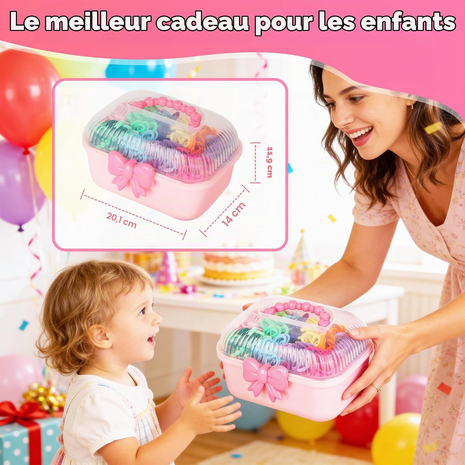 Thumbnail 6 de LIAILA YL-pijintaozhuang loom-bandset met eenhoornkammetjes en roze opbergdoos