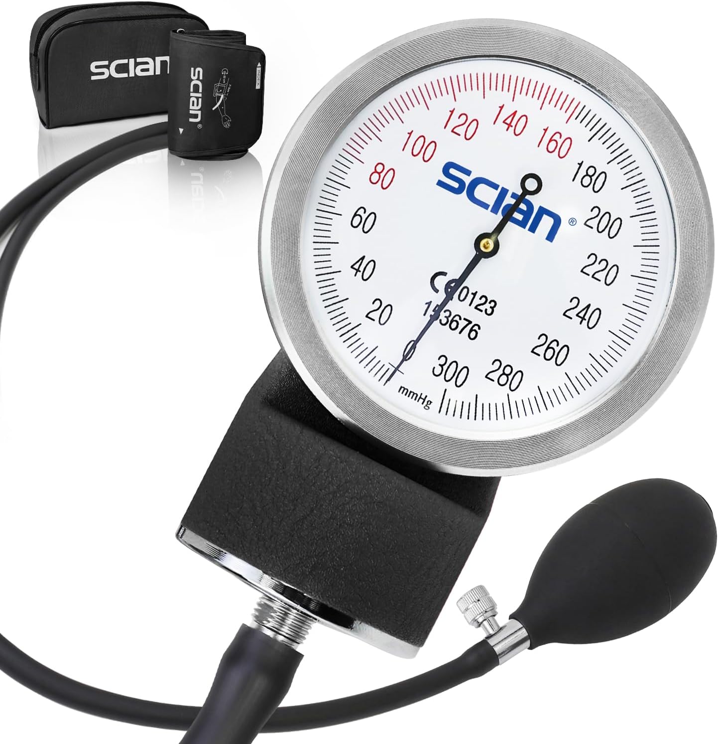 Thumbnail 6 de SCIAn Blutdruckmessgerät Manuelle mit europäischer Manschette 22–42 cm – D-Ring, Tragetasche, für Krankenpfleger, Ärzte, Senioren