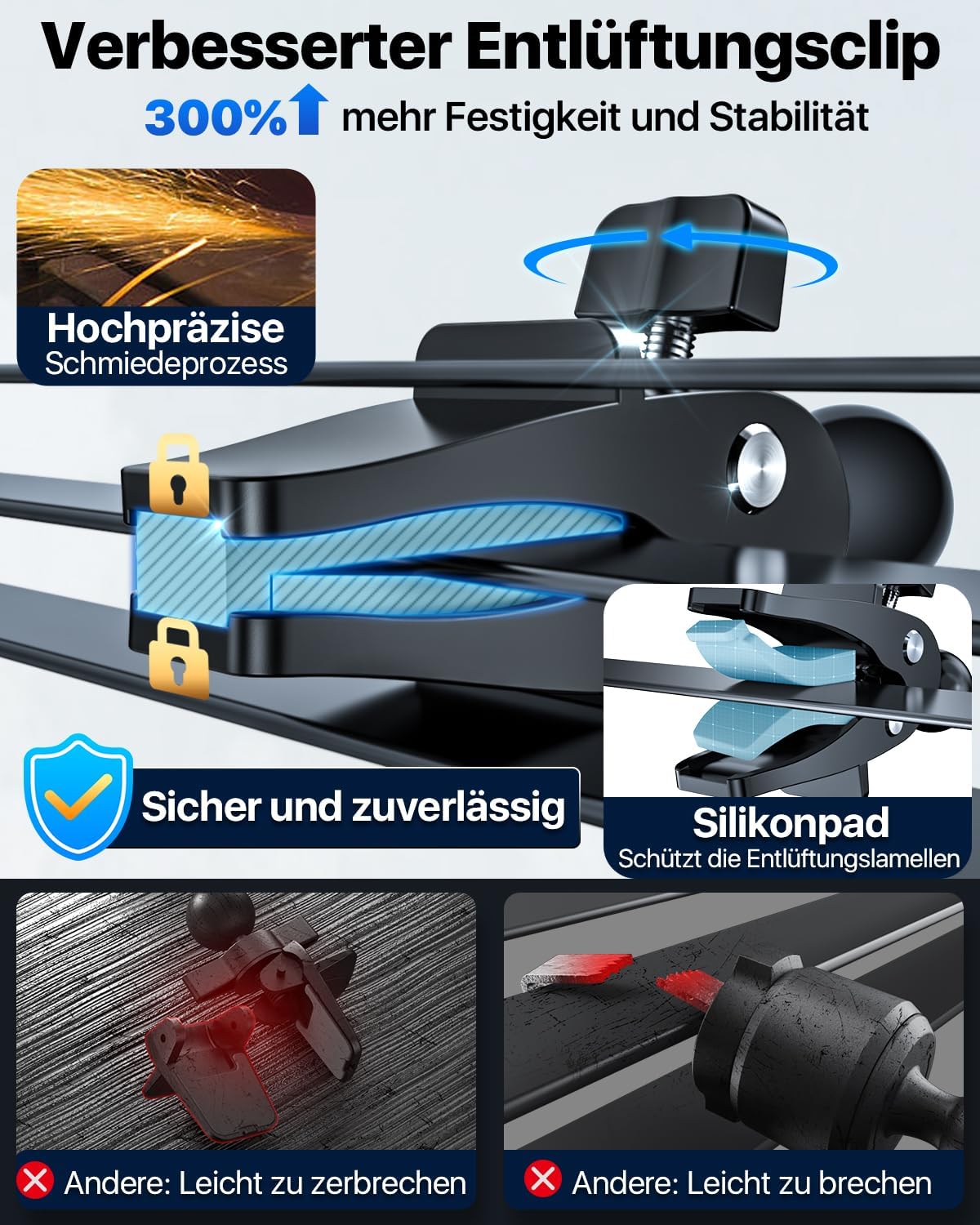 Detalle 1 de HTU 2026 Handyhalterung Auto mit 360°