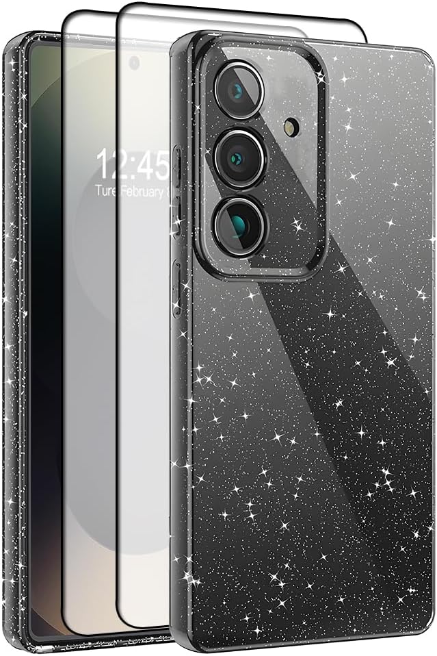 Imagen de CaseLover Galaxy S25 Plus 5G Glitzer Hülle Schwarz en OfertitasTOP