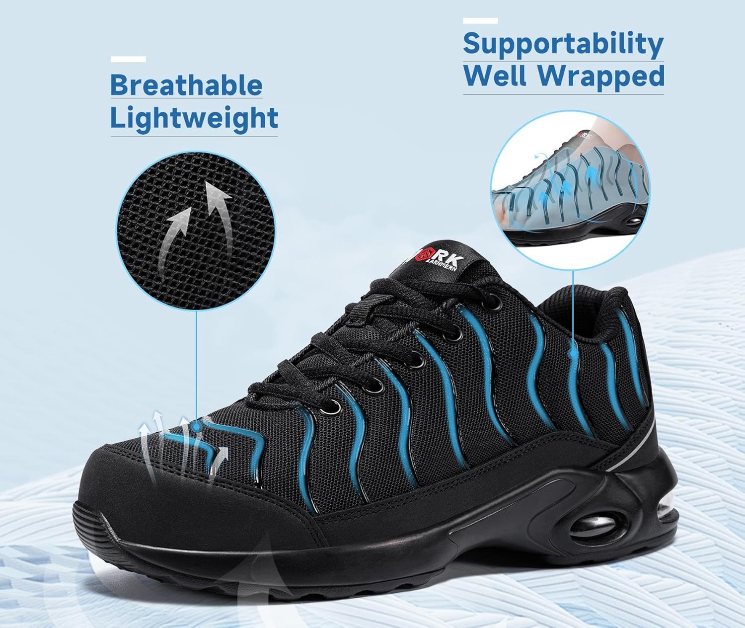 Thumbnail 2 de LARNMERN Safety Trainers with Steel Toe Cap