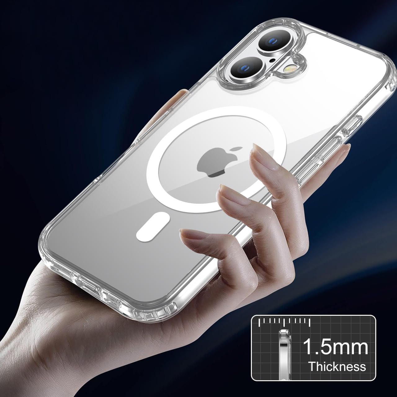 Detalle 2 de tigratigro Cover Magnetica iPhone 17 – Compatibile MagSafe, anti-ingiallimento e antiurto