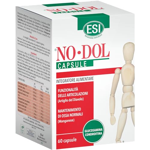Detalle de No-Dol Capsule ESI 60 Capsule: integratore articulazioni con glucosamina, manganese e Artiglio del Diavolo