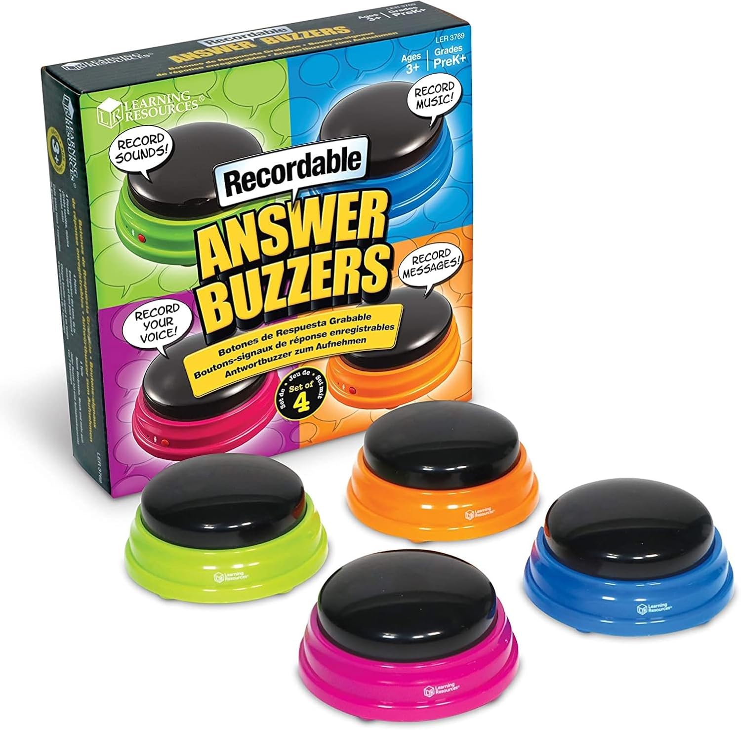 Thumbnail 6 de ラーニング リソーシズ LER 3776 Lights & Sounds Buzzers アンサーブザー 4色・4種類の音と光