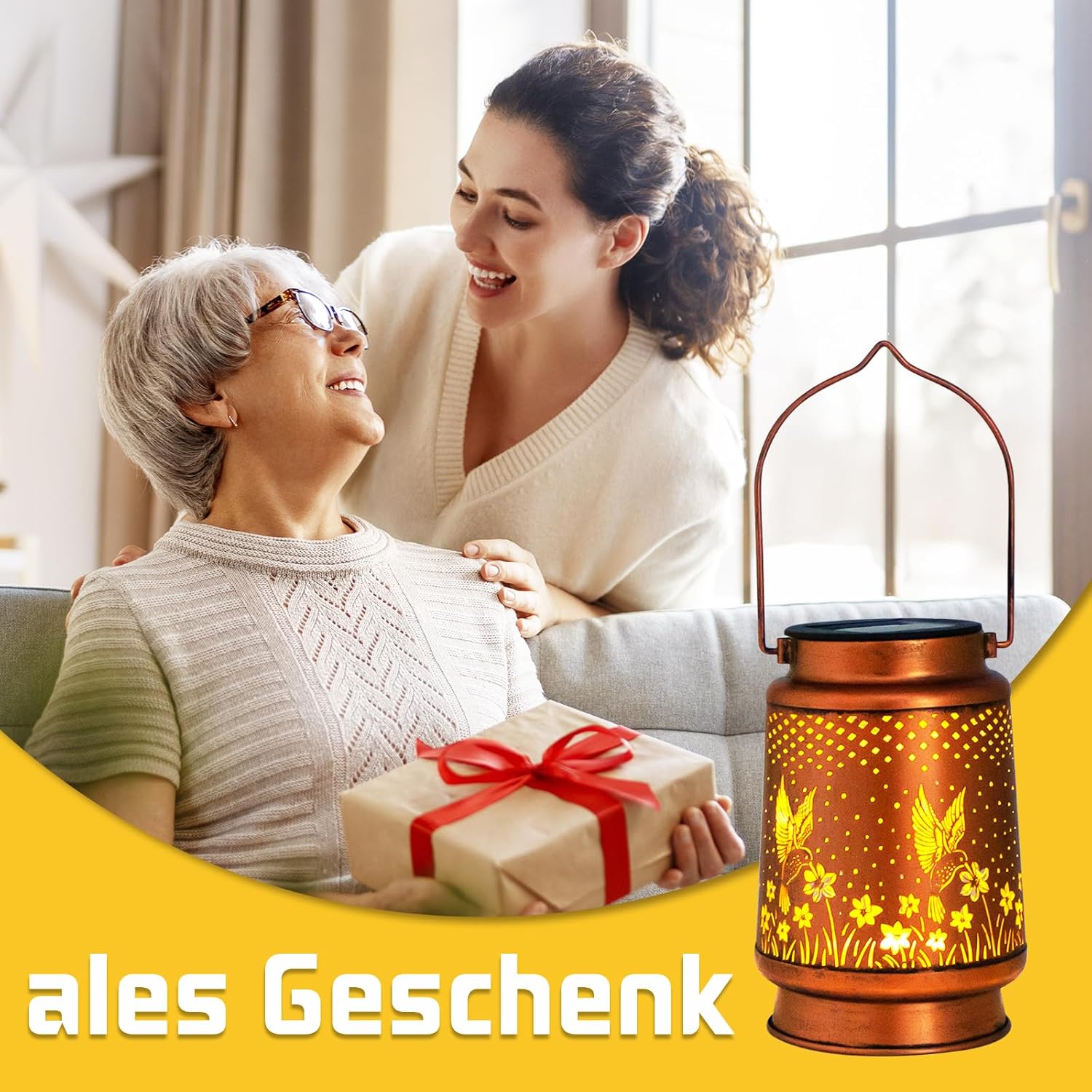 Thumbnail 1 de GANDDOBE Kolibri Solar-Laterne für außen – hängende LED-Garten-Deko wasserdicht IP65