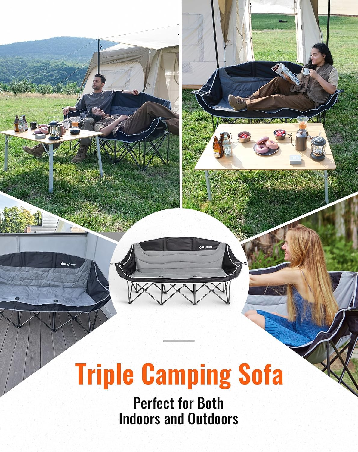 Thumbnail 6 de KingCamp Double Camping Chair 300 kg
