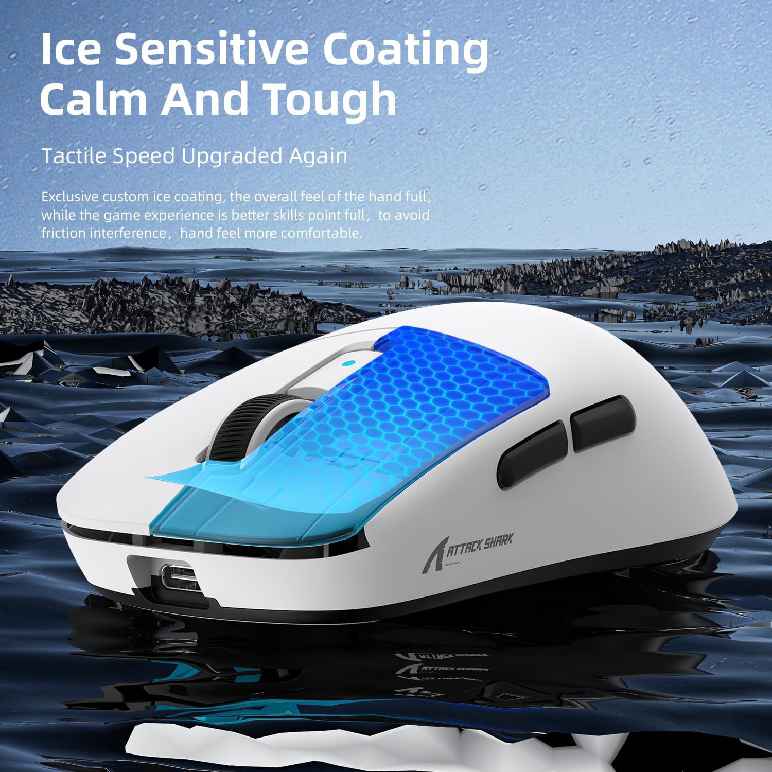 Thumbnail 6 de Souris gaming sans fil MAMBASNAKE x Attack Shark R6 Superlight 39 g – PixArt PAW3950, jusqu’à 42 000 DPI, blanc