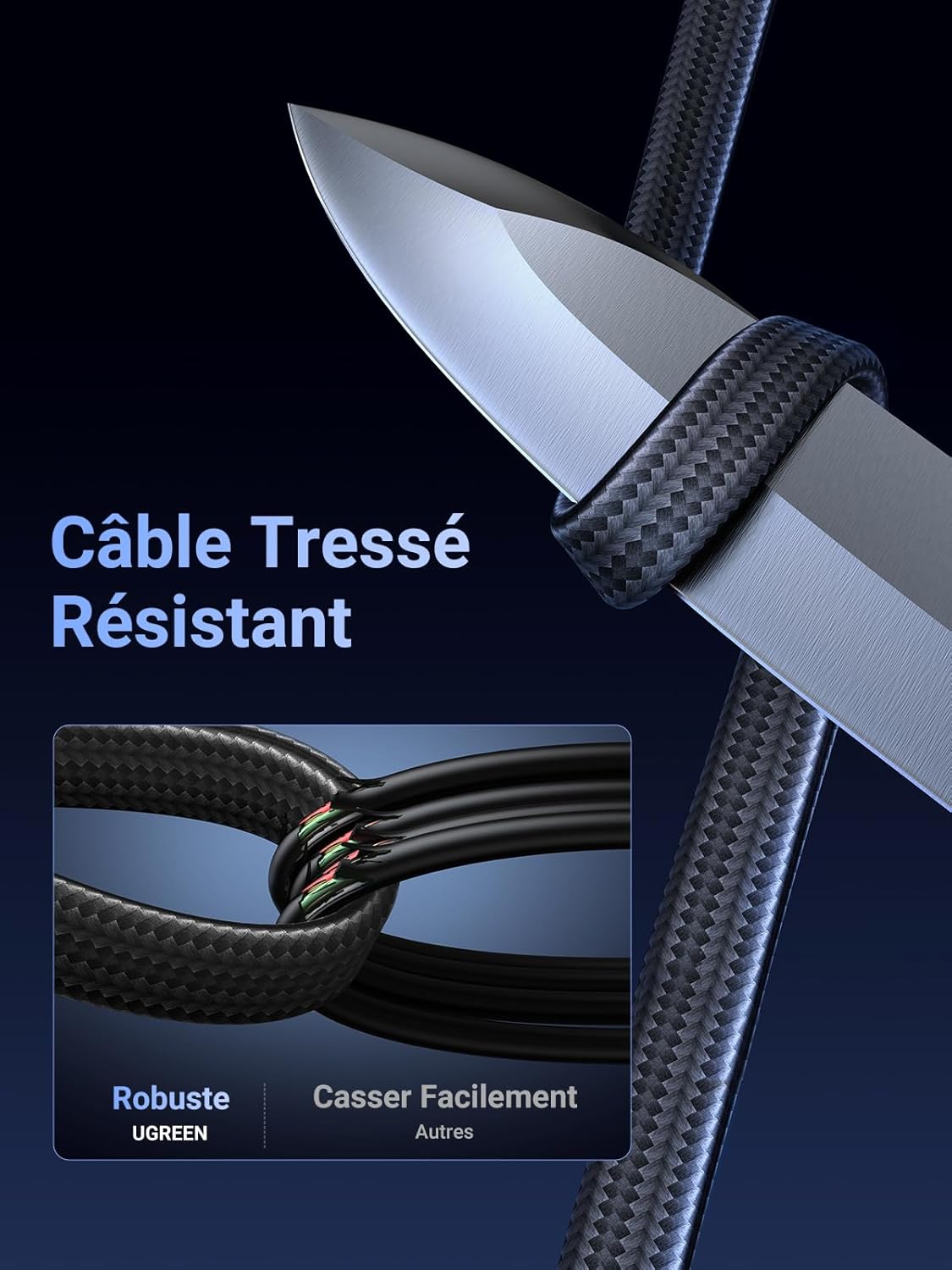 Thumbnail 3 de UGREEN Cat 8 câble Ethernet 0,5 m 💻