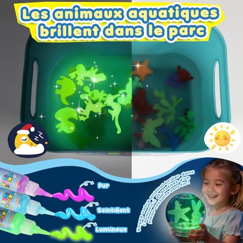 Detalle de URMYWO Magic Water Elf – Kit Créatif Enfant (20 gels + 24 moules) pour animaux marins magiques