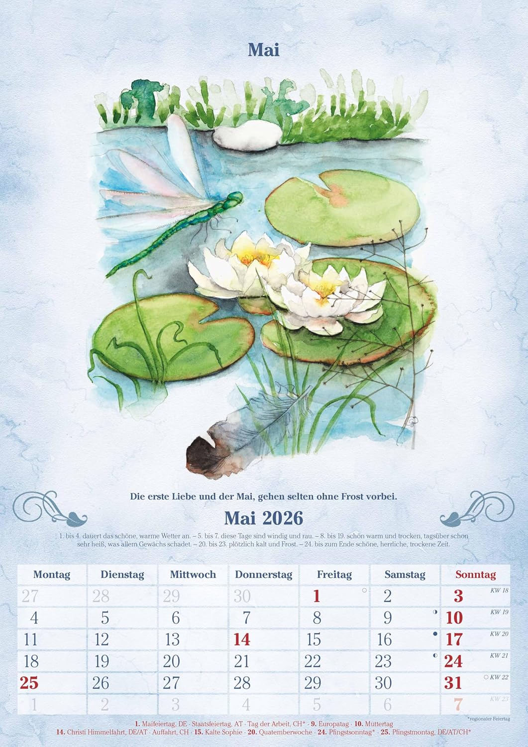 Thumbnail 5 de Alpha Edition 100-jähriger Kalender 2026 – Wetterkalender mit Bauernregeln, 29,7 x 42 cm