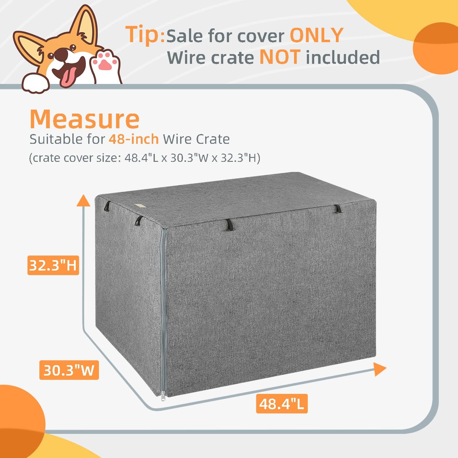 Detalle 2 de Seiyierr Dog Crate Cover, 600D Polyester
