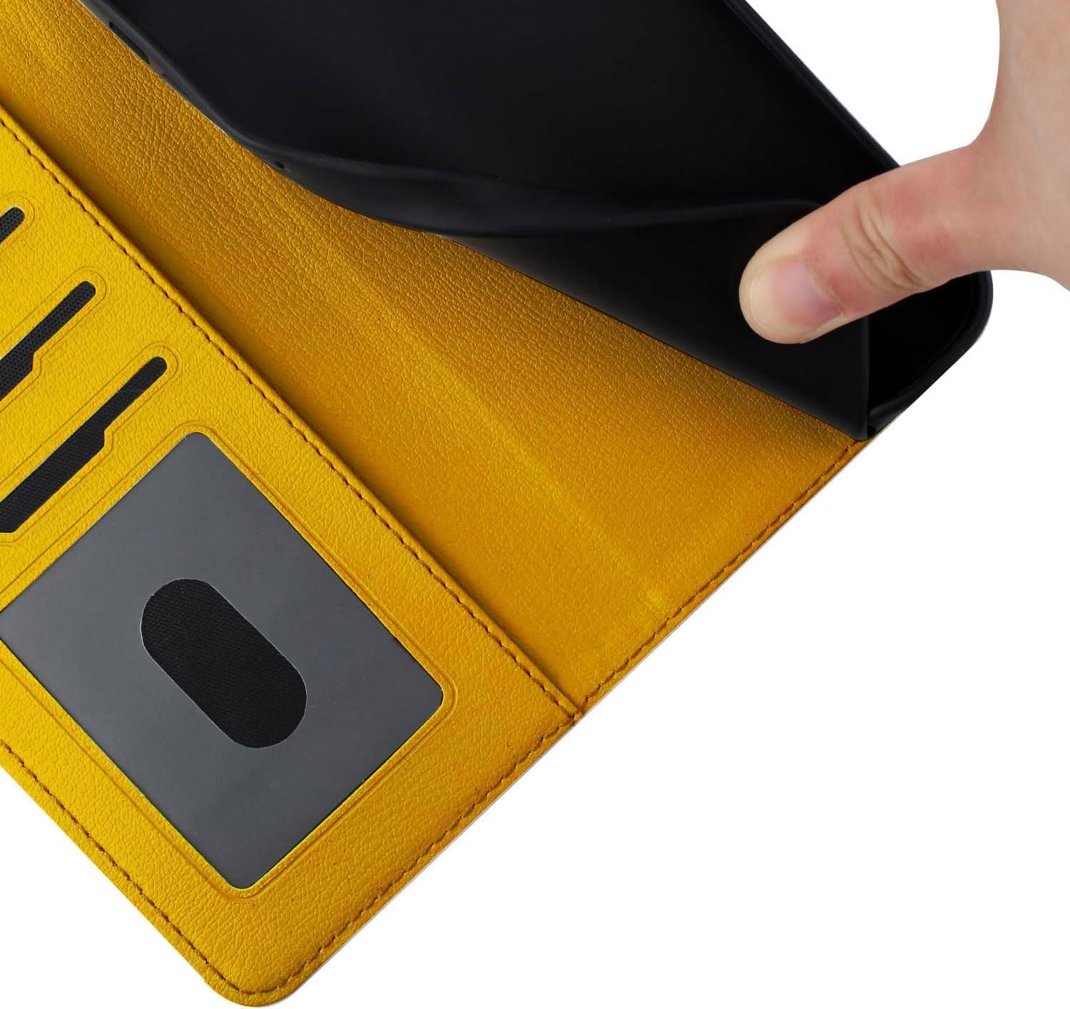 Thumbnail 6 de Geldbörse Hülle für iPhone XS MAX – Gelb mit Katzenmuster, PU+TPU, magnetischer Verschluss