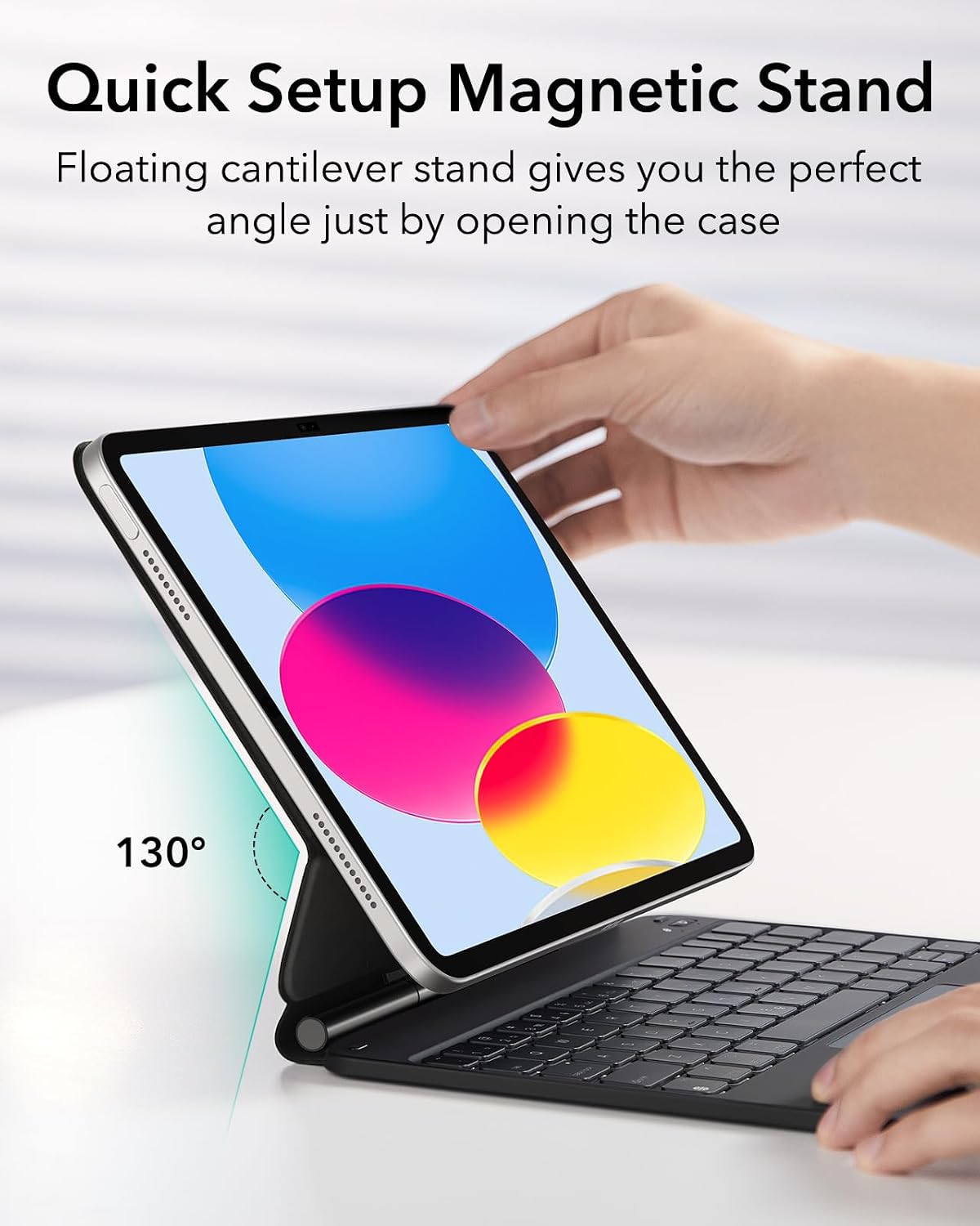 Detalle de ESR iPad 11th/A16 Case with Backlit Keyboard 10.9"