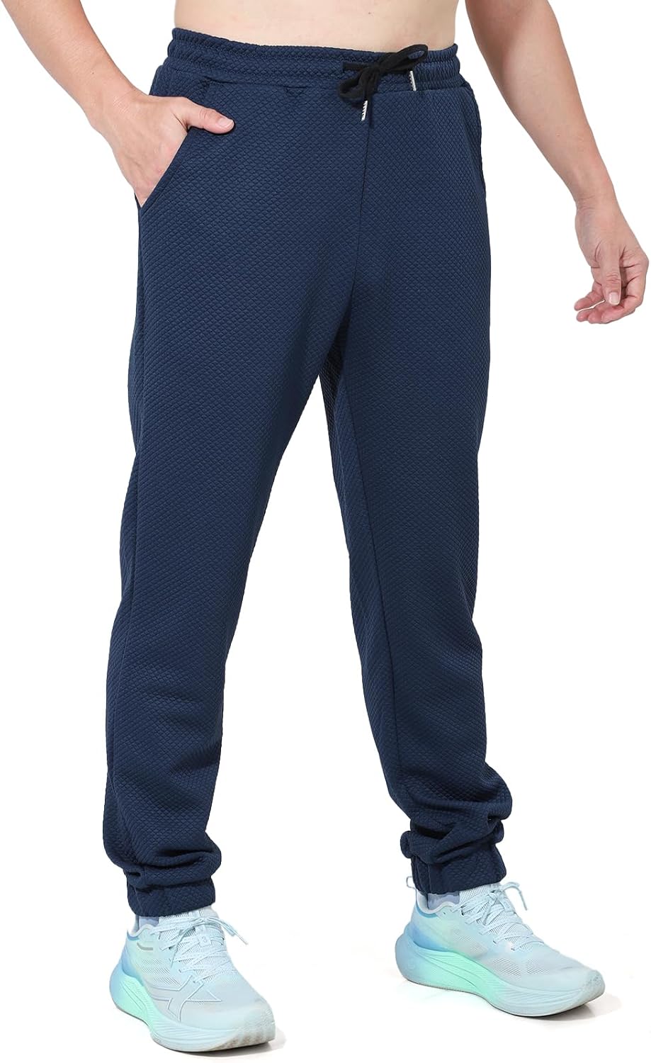 Thumbnail 6 de LY4U Men's Jogger Pants: 4-Way Stretch Polyester with Elastic Waist and Cuffed Ankles