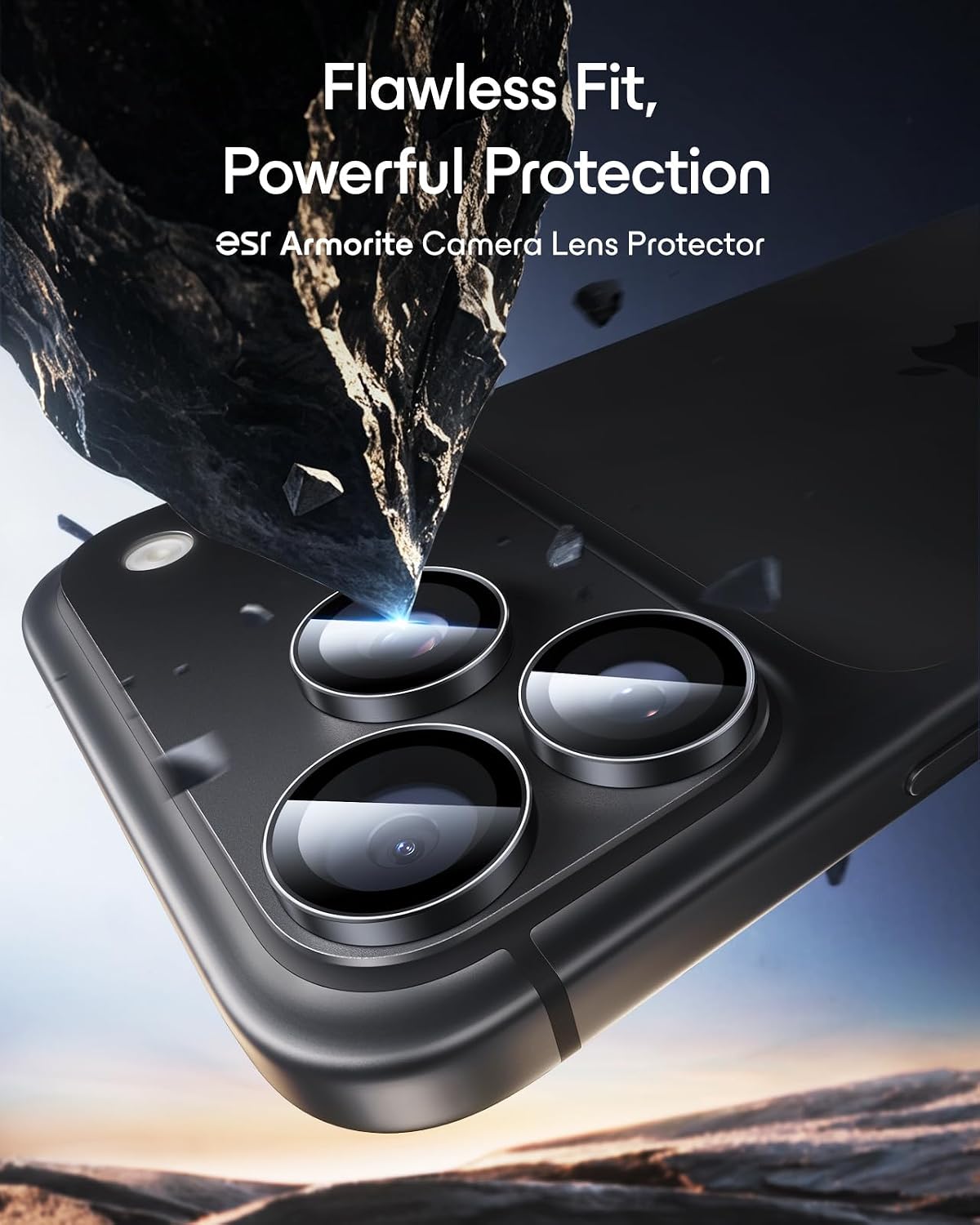 Detalle 2 de ESR iPhone 18 Pro Max/18 Pro Camera Lens Protector, 9H Tempered Glass