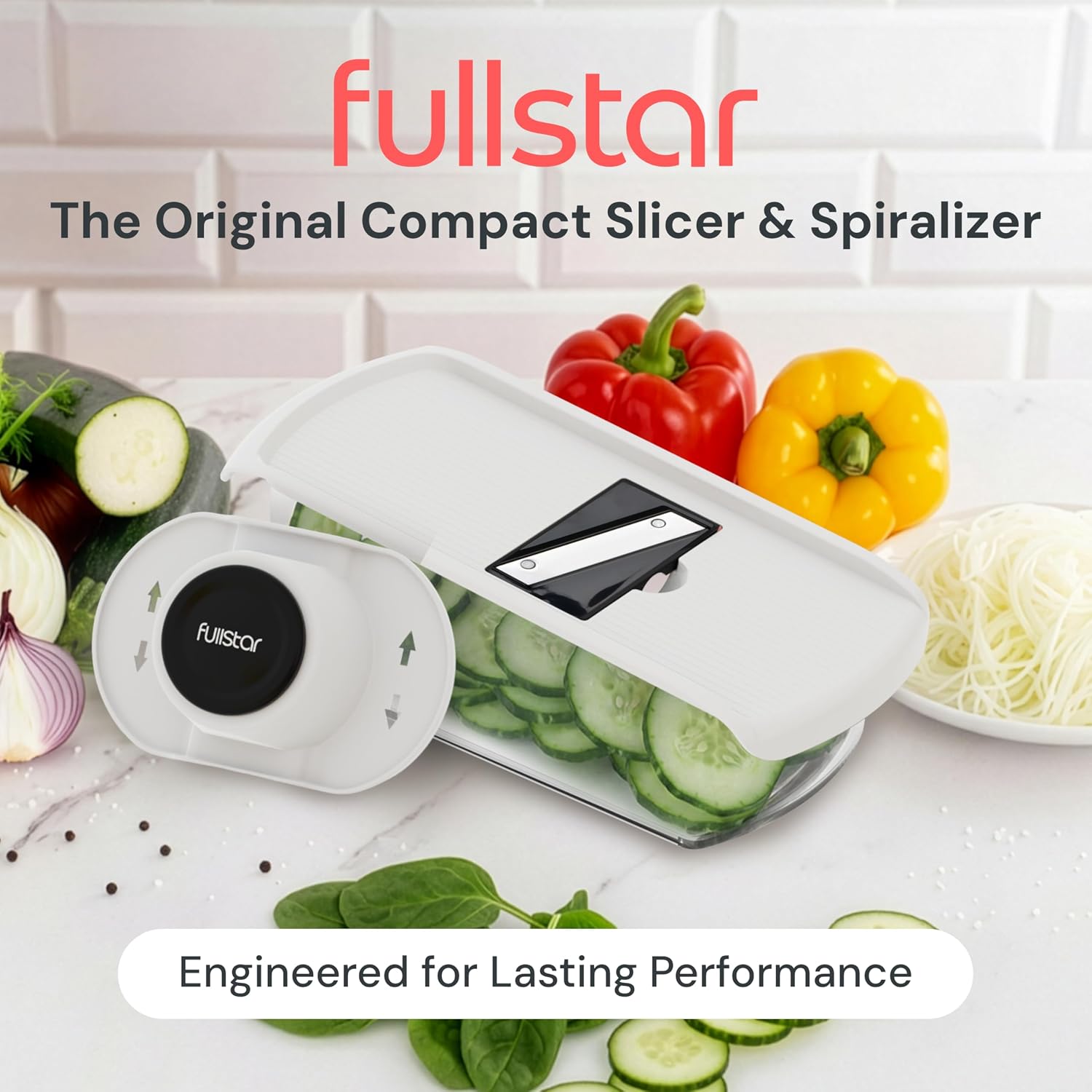 Detalle de Fullstar Pro FUL-FGS-M007-01-AA1US 11-in-1 Mandoline Slicer, White