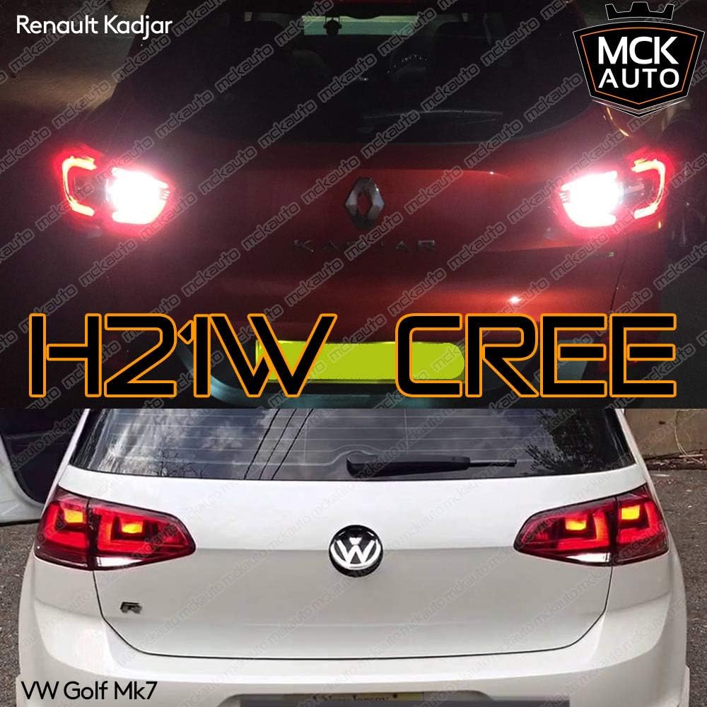 Detalle 2 de MCK Auto H21W BAY9s LED Canbus Bulbs – White, Very Bright Sideli ghts and Reversing Lights (F30/F31 LCI) GA4L3