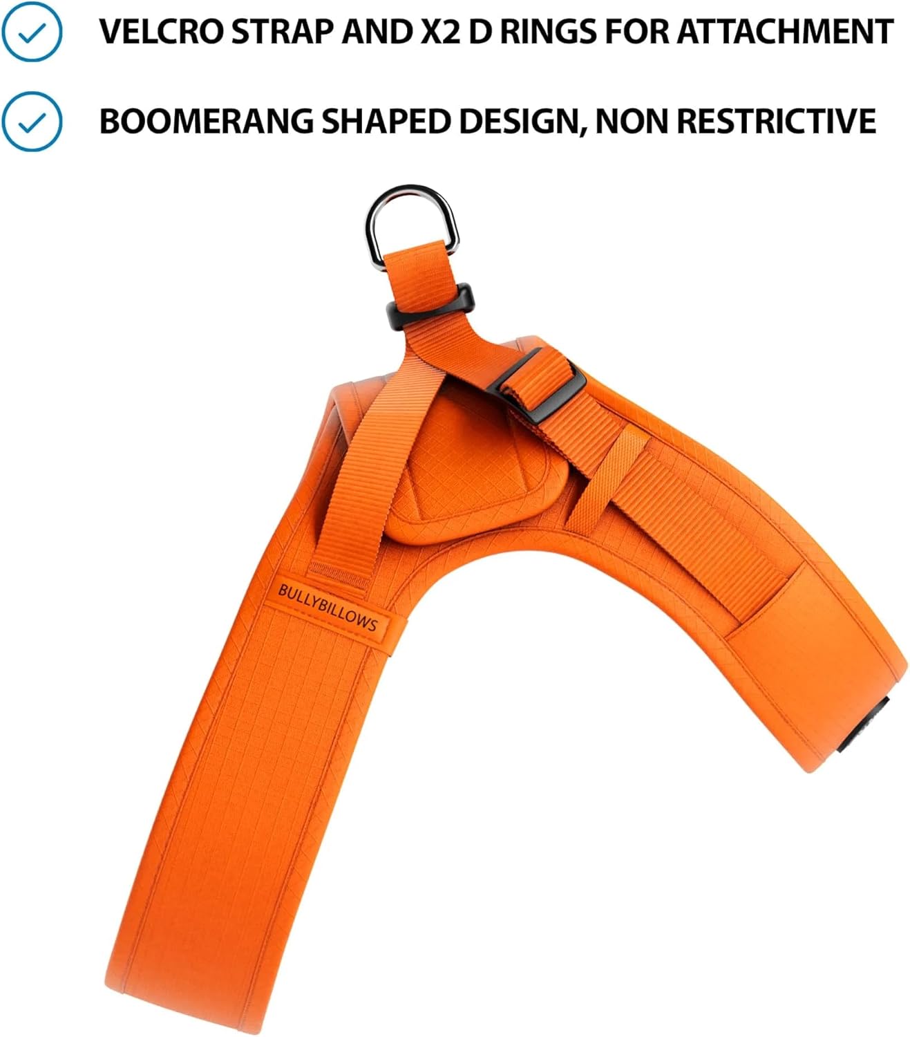 Thumbnail 1 de BullyBillows Boomerang Harness (XXSmall) – non-restrictive lightweight dog harness with neoprene