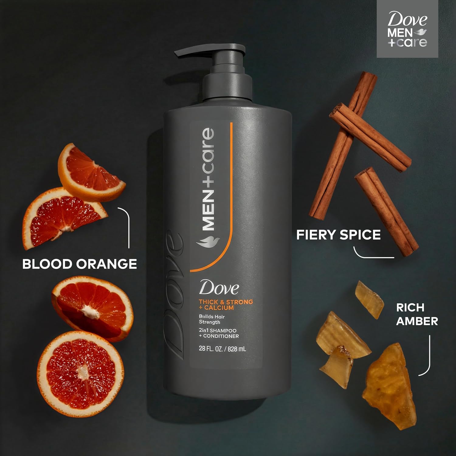 Detalle 2 de Dove Men+Care Thick & Strong 2-in-1 Shampoo & Conditioner, 28 oz