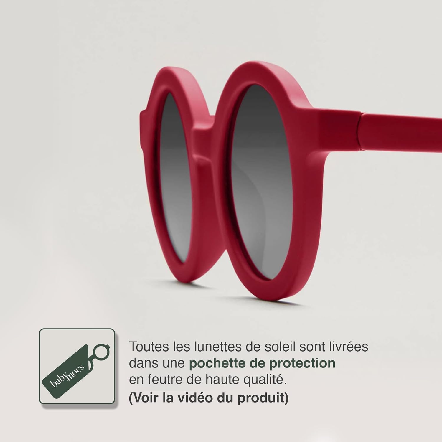 Thumbnail 4 de BABYMOCS Lunettes de soleil rondes pour bébé 0 à 1,5 ans – Protection UV 100 % et matières sans BPA