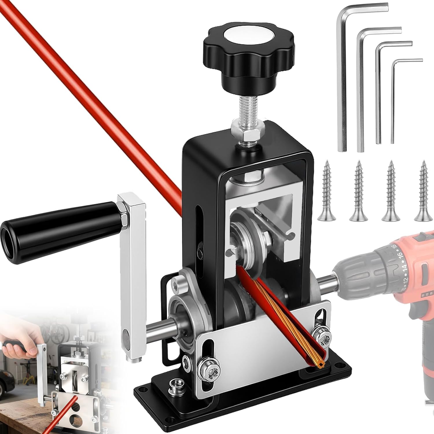 Detalle de 1-25mm Wire Stripper Machine: Dual-Mode Portable Copper Recycling Tool