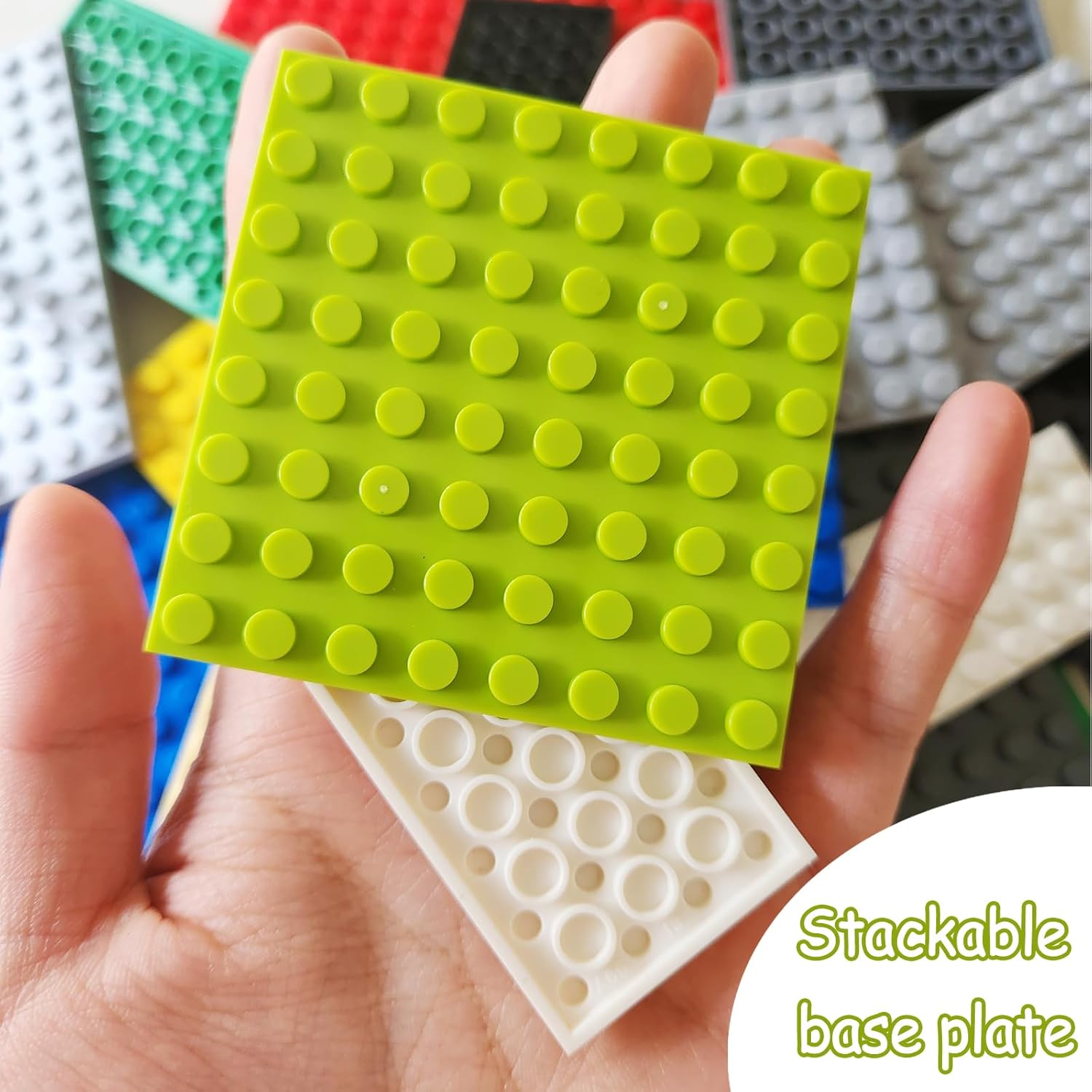 Thumbnail 4 de Cabeeskii 130PCS Platten-Set Bauplatten in 11 Größen, 3 Farben – kompatibel mit großen Marken