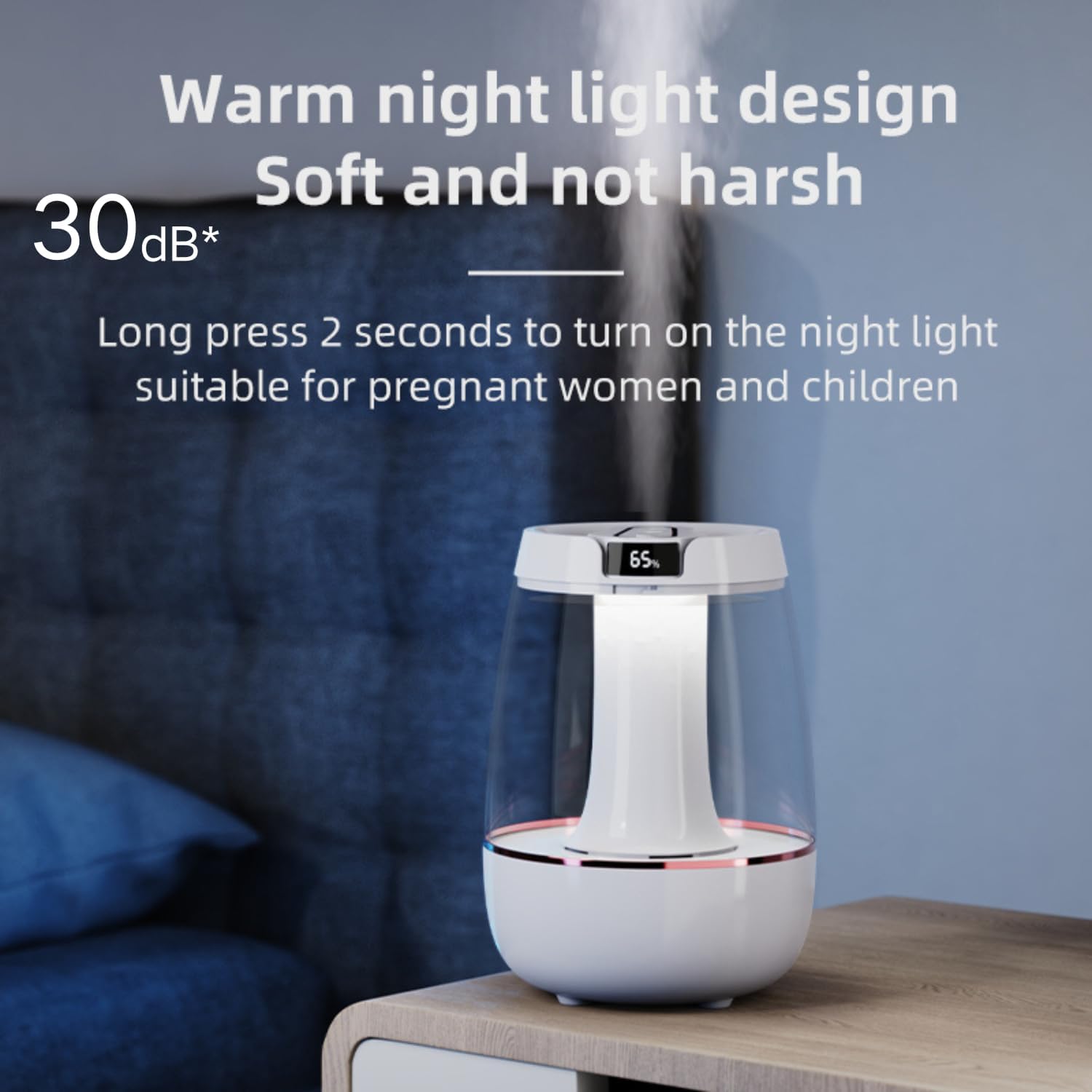 Thumbnail 1 de Valtreecho 3L Humidifier for Bedroom — Ultra-Quiet, Night Light, Auto Shut-Off