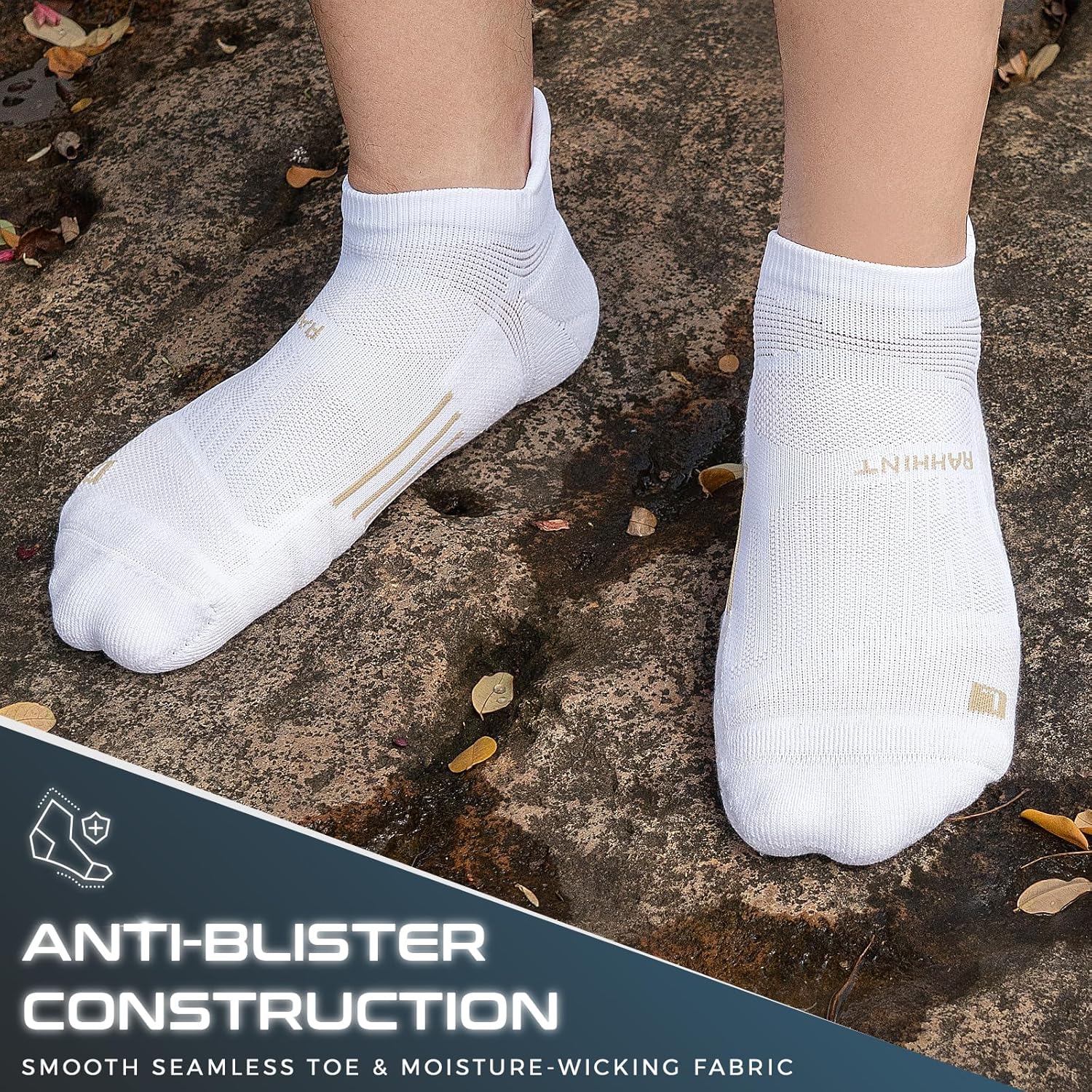 Thumbnail 3 de Coolmax Anti-Blister Cushioned Running Socks with Ankle Compression (3 Pairs) for Women and Men