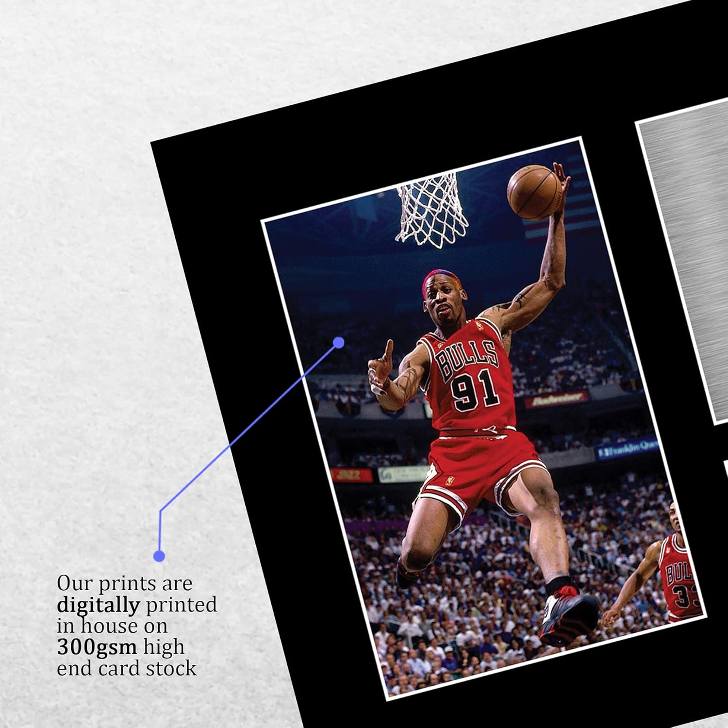 Thumbnail 3 de HWC Trading Dennis Rodman Chicago Bulls signed autograph A4 printed picture (memories for American football fans)