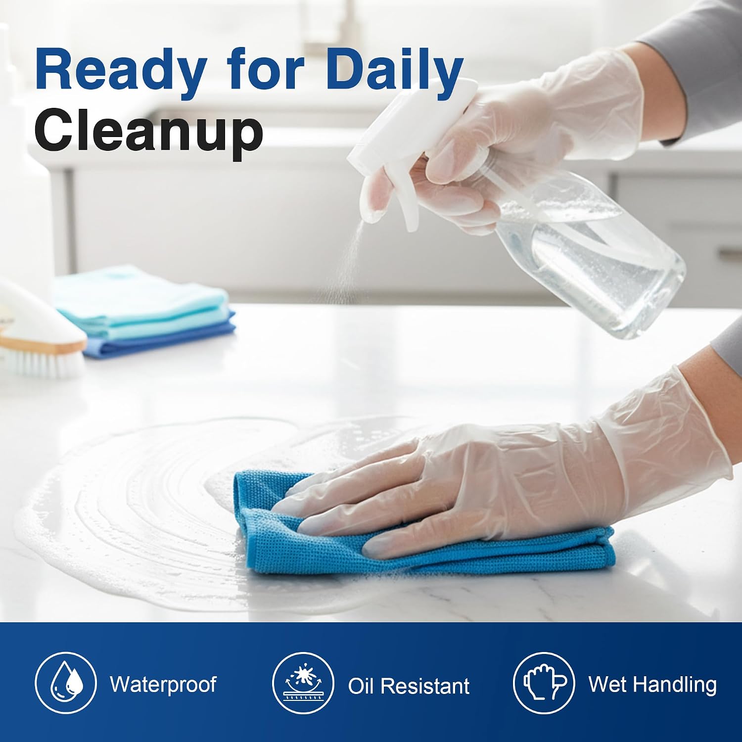 Thumbnail 3 de Schneider Clear Vinyl Exam Gloves (4 mil) – Latex-Free, Powder-Free, Food Safe