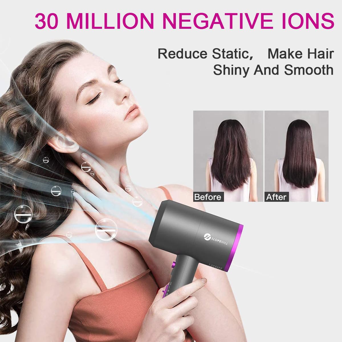 Thumbnail 2 de slopehill Professional Ionic Hair Dryer 1800W