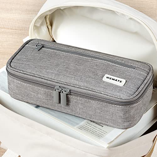 Thumbnail 6 de WEMATE Large Pencil Case: Upgraded Canvas with Big Capacity and 5 Organizational Compartments